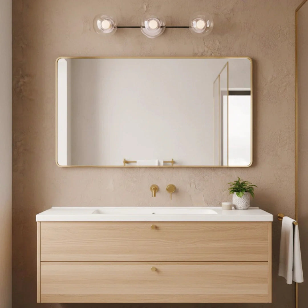 Wall Sconce Modern with Three Globe Shades and Multiple Finish Options