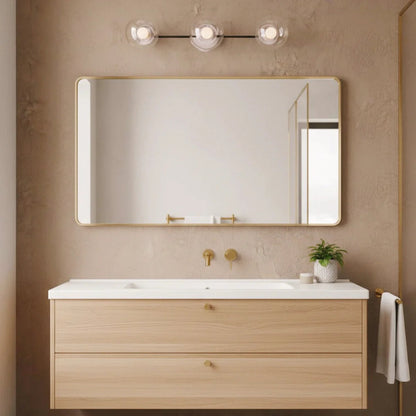 Wall Sconce Modern with Three Globe Shades and Multiple Finish Options
