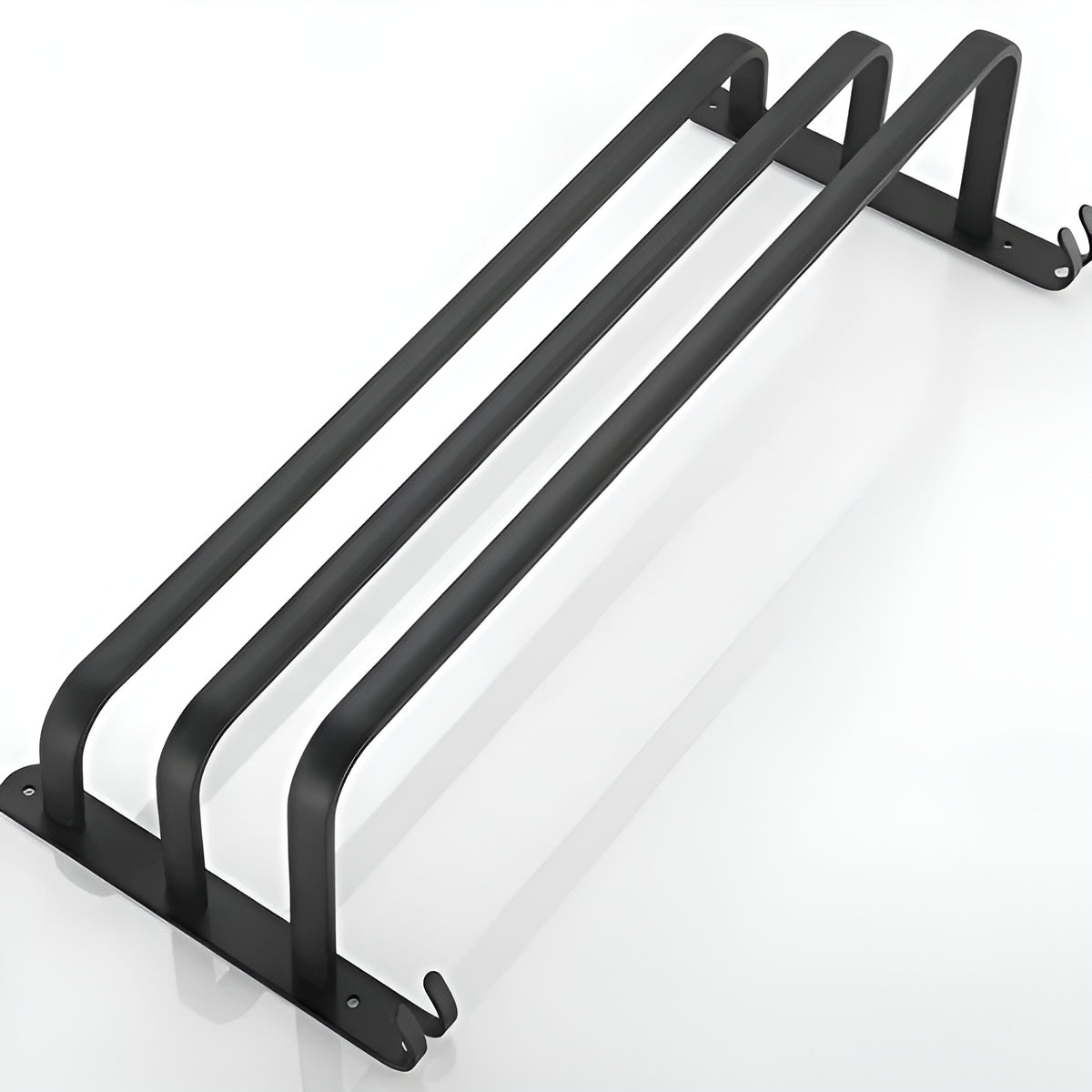Wall Towel Rack with 3 Bars and Hooks, Space-Saving Bathroom Towel Holder