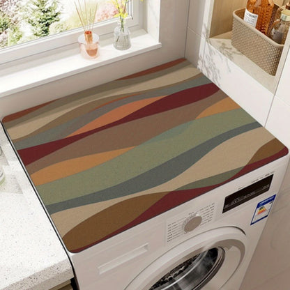 Washing Machine Top Mat with Anti-Slip Backing and Decorative Print