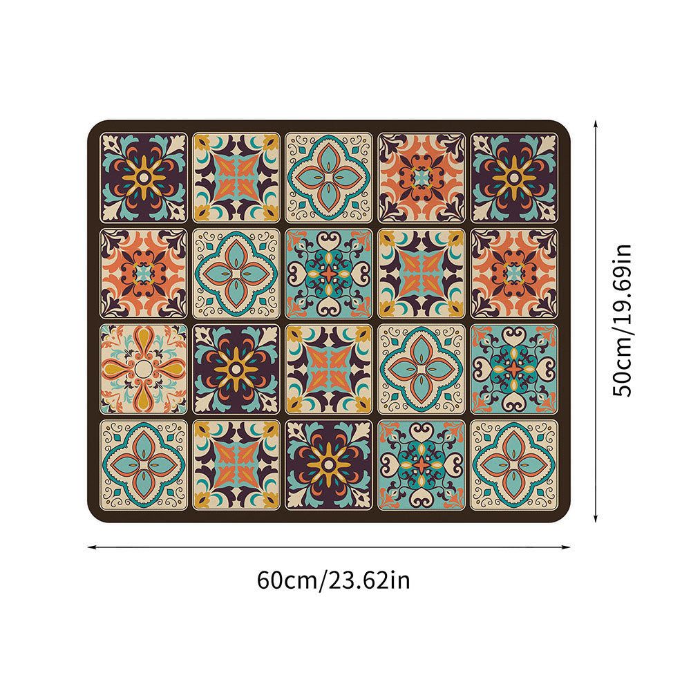 Washing Machine Top Mat with Anti-Slip Backing and Decorative Print