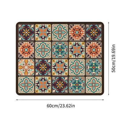 Washing Machine Top Mat with Anti-Slip Backing and Decorative Print