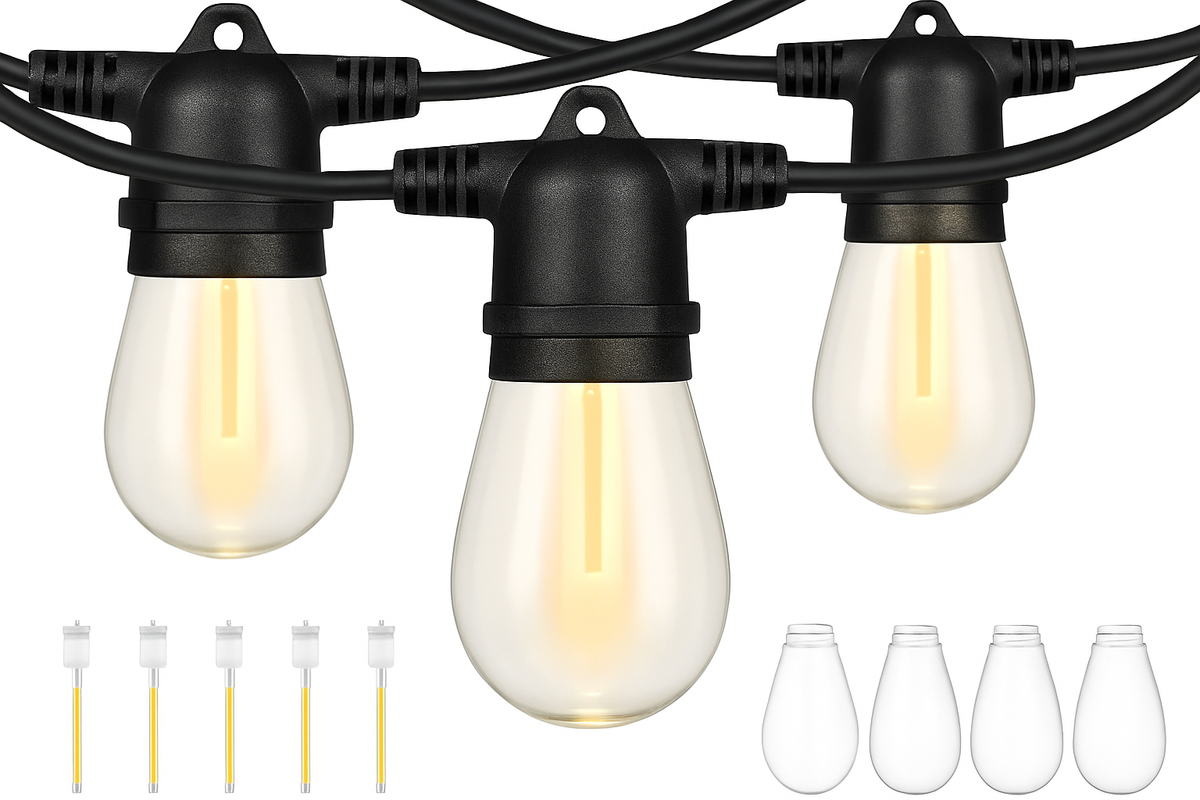 Waterproof LED Festoon String Lights with Connectable Design