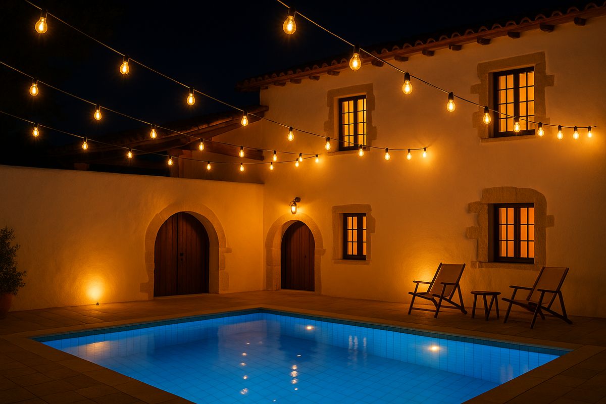 Waterproof LED Festoon String Lights with Connectable Design